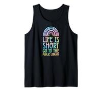 La Vita è Breve Vai alla Biblioteca pubblica Bohemian Rainbow Boho Canotta