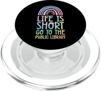 La vita è breve Vai alla biblioteca pubblica Bohemian Rainbow Boho PopSockets PopGrip per MagSafe
