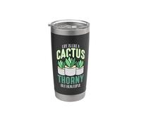 La vita è come un cactus spinoso ma piante grasse succulente Bicchiere termico in acciaio inox doppia parete