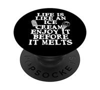 La vita è come un gelato, goditelo prima che si sciolga PopSockets PopGrip Adesivo