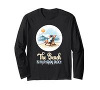 La vita è davvero bella Beach is My Happy Place Penguin Vintage Maglia a Manica