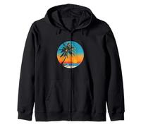 La vita è davvero buona Palm Tree Summer Beach Vacation Graphic Felpa con Cappuccio