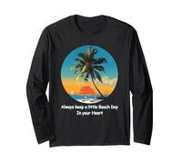 La vita è davvero buona Palm Tree Summer Beach Vacation Graphic Maglia a Manica