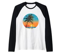 La Vita è Davvero buona Palm Tree Summer Beach Vacation Graphic Maglia con Maniche Raglan