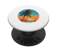 La vita è davvero buona Palm Tree Summer Beach Vacation Graphic PopSockets PopGrip Adesivo