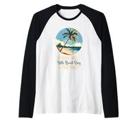 La vita è davvero buona spiaggia battito cardiaco estate vacanza al mare Maglia con Maniche Raglan