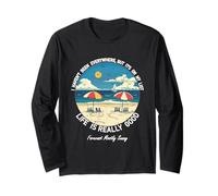 La vita è davvero una buona vacanza estiva al mare Grafico Maglia a Manica
