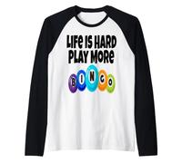 La Vita è Difficile Gioca più Giocatori di Bingo Vincere dicendo Vincitore Maglia con Maniche Raglan