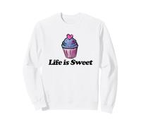 La Vita è Dolce Cupcake Carino panetteria Opera d'Arte Felpa
