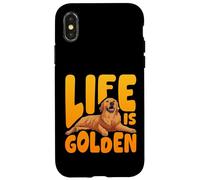 La vita è d'oro Design per un appassionato di cani Custodia per iPhone X/XS
