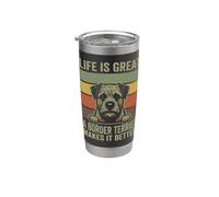 La vita è fantastica Un Border Terrier la rende migliore per Bicchiere termico in acciaio inox doppia parete