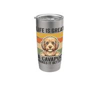 La vita è fantastica Un Cavapoo la rende migliore Amante dei Bicchiere termico in acciaio inox doppia parete