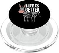 La vita è meglio con asini - Funny Donkey PopSockets PopGrip per MagSafe
