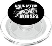 La vita è meglio con cavalli cavallo amante equitazione PopSockets PopGrip per MagSafe
