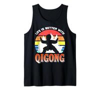 La Vita È Meglio con Il Qigong Stile Retro Canotta