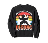 La Vita È Meglio con Il Qigong Stile Retro Felpa