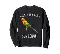 La Vita è Meglio con Un Amante degli Uccelli del Sole Conure Felpa