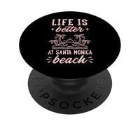 La vita è migliore a Santa Monica Beach Matching Family Spring PopSockets PopGrip Adesivo