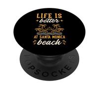 La vita è migliore a Santa Monica Beach Matching Family Spring PopSockets PopGrip Adesivo