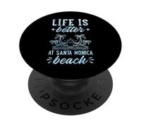 La vita è migliore a Santa Monica Beach Matching Family Spring PopSockets PopGrip Adesivo