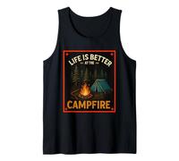 La vita è migliore al falò Camping Camper Camp Divertente Canotta