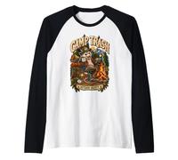 La Vita è Migliore all'aperto: Umorismo da Campeggio Maglia con Maniche Raglan