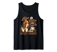 La Vita è Migliore con caffè e Basset Hounds - Basset Hound Canotta