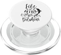La vita è migliore con Dolphins Lover Girls Cute Dolphin PopSockets PopGrip per MagSafe