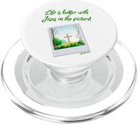 La vita è migliore con Gesù nel quadro Fede cristiana PopSockets PopGrip per MagSafe
