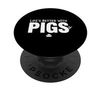 La vita è migliore con gli hobbisti degli animali da fattoria dei maiali PopSockets PopGrip Adesivo
