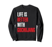 La Vita è Migliore con Gochujang Divertente Cibo Asiatico Coreano Felpa