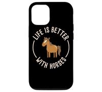 La vita è migliore con i cavalli I Equitazione I Cavallo Custodia per iPhone 12/12 Pro