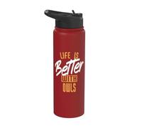 La vita è migliore con i gufi Stainless Steel Insulated Water Bottle