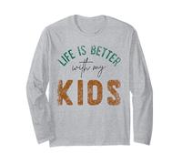 La Vita è Migliore con i Miei Figli Motivazione ispiratrice Carina Maglia a Manica