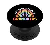 La vita è migliore con i nipoti Rainbow Nonna Nonna PopSockets PopGrip Adesivo