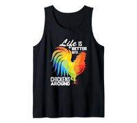 La Vita è Migliore con i polli Fun Love Chicken Farm Yard Canotta