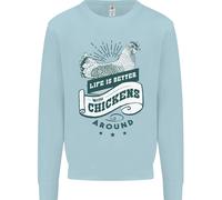 La Vita È Migliore Con I Polli Intorno Felpa Per Bambini