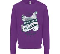 La Vita È Migliore Con I Polli Intorno Felpa Per Bambini