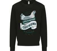 La Vita È Migliore Con I Polli Intorno Felpa Uomo