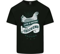 La Vita È Migliore Con I Polli Intorno Maglietta Per Bambini Ragazzi E Ragazze