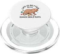 La vita è migliore con il cucciolo di sabbia Naked Mole Rat Lover PopSockets PopGrip per MagSafe