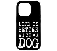 La vita è migliore con il design degli amici del pelo del cane Custodia per iPhone 15 Pro