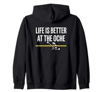 La Vita è Migliore con Il Design del Lanciatore di Freccette Oche Felpa con Cappuccio