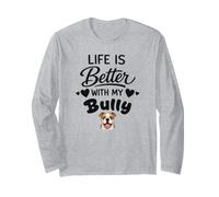 La Vita È Migliore con Il Mio Bullo Bulldog Americano Maglia a Manica