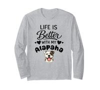 La Vita È Migliore con Il Mio Cane Alapaha Blue Blood Maglia a Manica