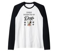 La Vita È Migliore con Il Mio Cane Alapaha Blue Blood Maglia con Maniche Raglan