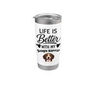 La Vita È Migliore Con Il Mio Cane Beagle Harrier Bicchiere termico in acciaio inox doppia parete