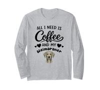La Vita È Migliore con Il Mio Cane Bracco di Weimar Maglia a Manica