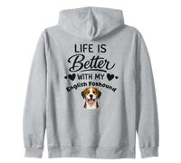 La Vita È Migliore con Il Mio Cane Foxhound Inglese Felpa con Cappuccio