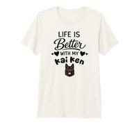 La Vita È Migliore con Il Mio Cane Kai Ken Maglietta Premium